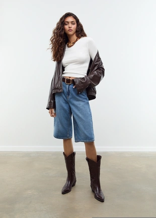 Ботинки в ковбойском стиле на каблуке- Заказать в России