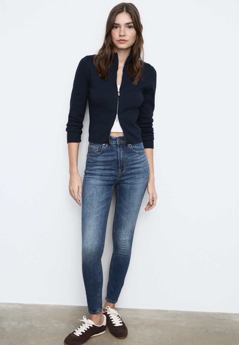 Джинсы скинни D09 с очень высокой посадкой