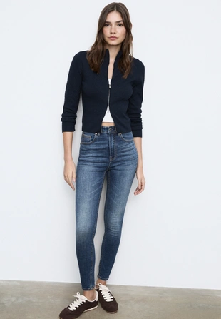 Джинсы скинни D09 с очень высокой посадкой- Заказать в России