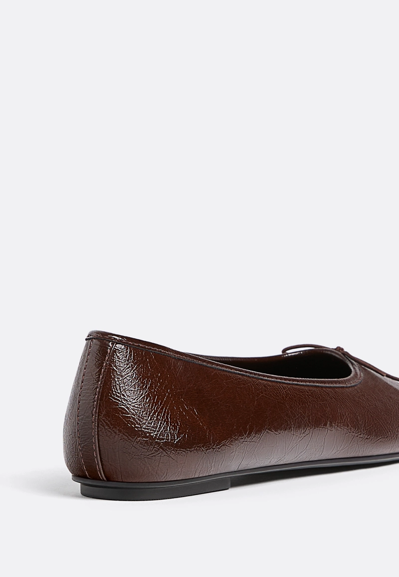 Балетки из искусственной кожи