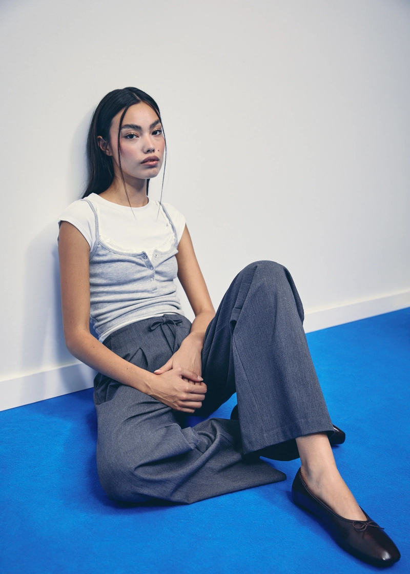 Балетки из искусственной кожи