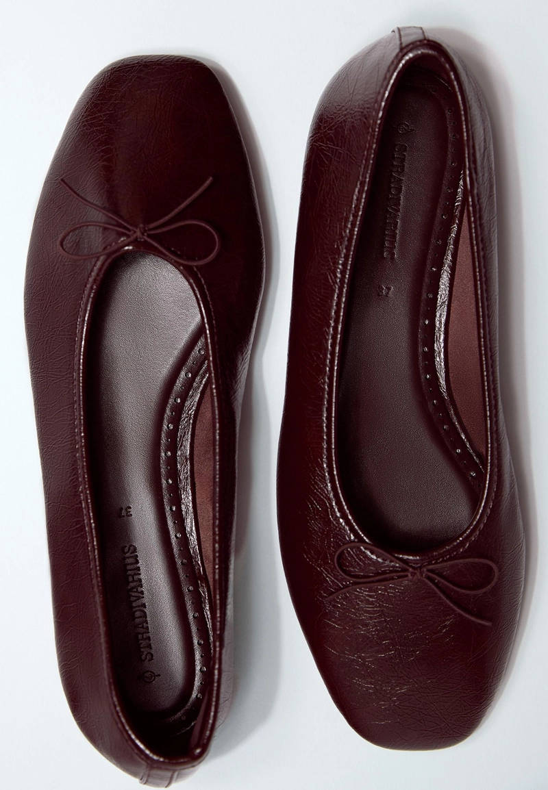 Балетки из искусственной кожи