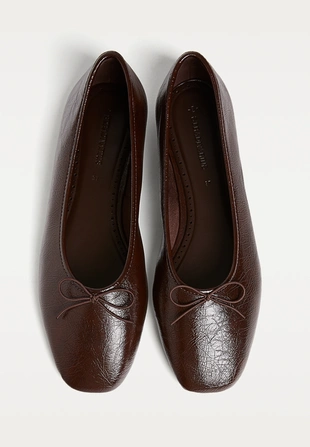 Балетки из искусственной кожи- Заказать в России