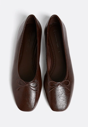 Балетки из искусственной кожи- Заказать в России