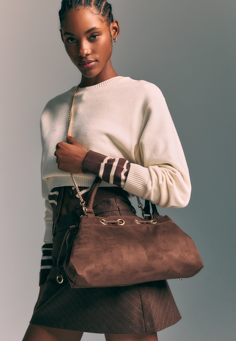 Сумка на плечо с люверсами