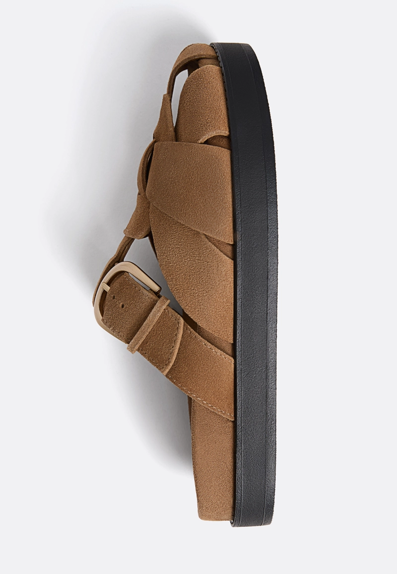 Кожаные сандалии-«крабики»