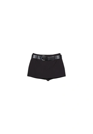 Мини-юбка-шорты с ремнем- Заказать в России