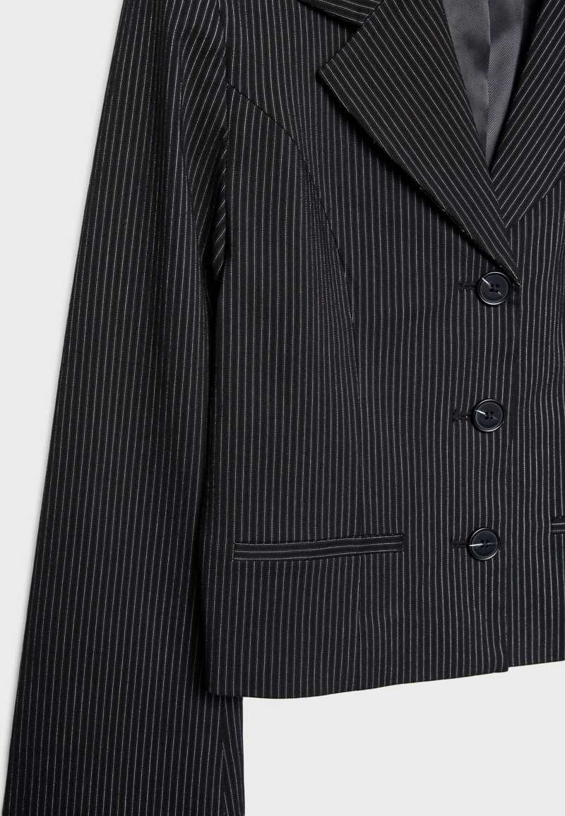 Укороченный пиджак в полоску