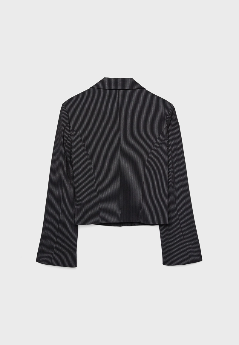 Укороченный пиджак в полоску