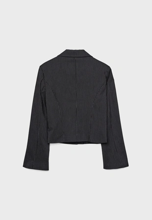 Укороченный пиджак в полоску- Заказать в России