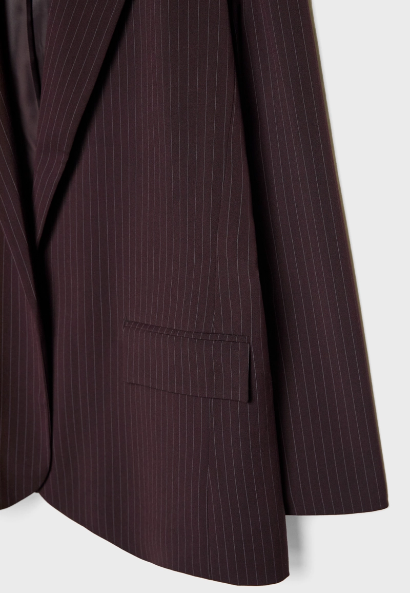 Пиджак открытого типа в полоску