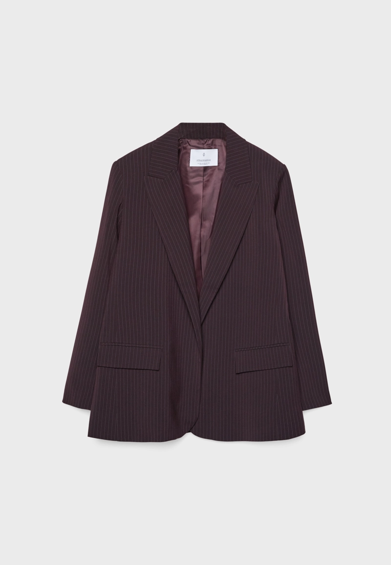 Пиджак открытого типа в полоску