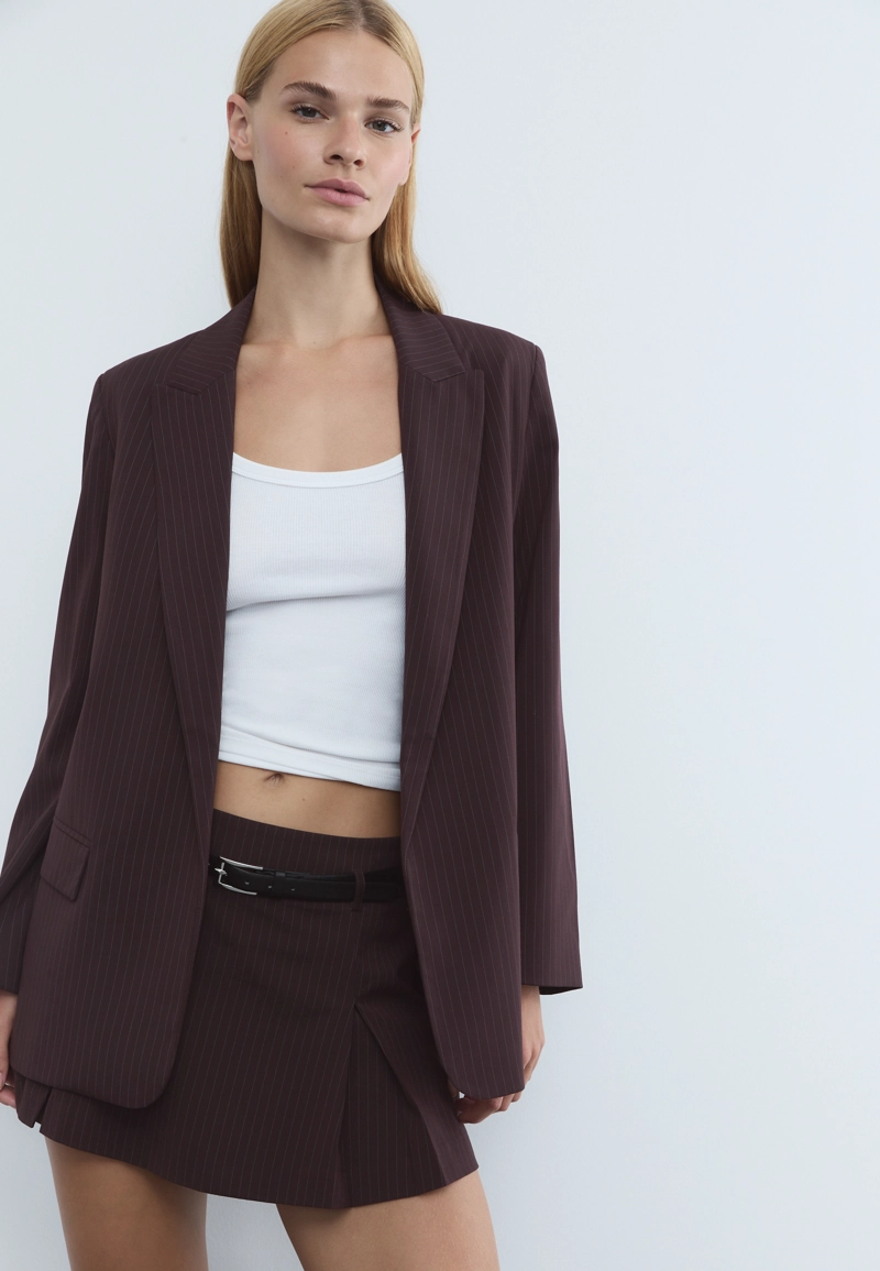 Пиджак открытого типа в полоску