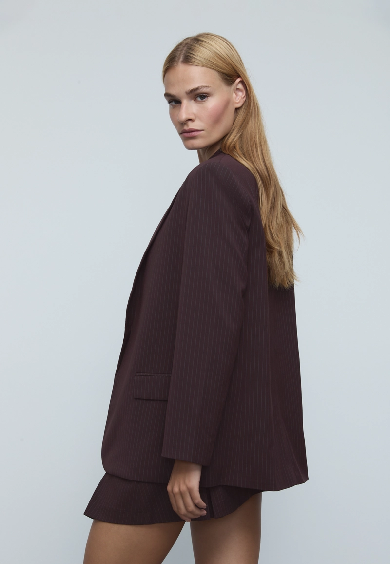 Пиджак открытого типа в полоску