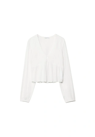 Легкая блузка с длинными рукавами- Заказать в России