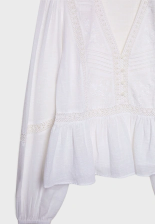 Свободная блузка с вышивкой- Заказать в России