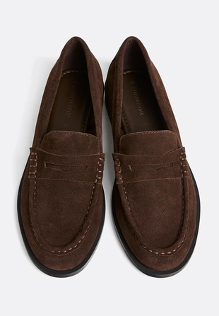 Кожаные лоферы на тонкой подошве- Заказать в России