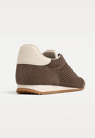 Перфорированные кожаные кеды- Заказать в России