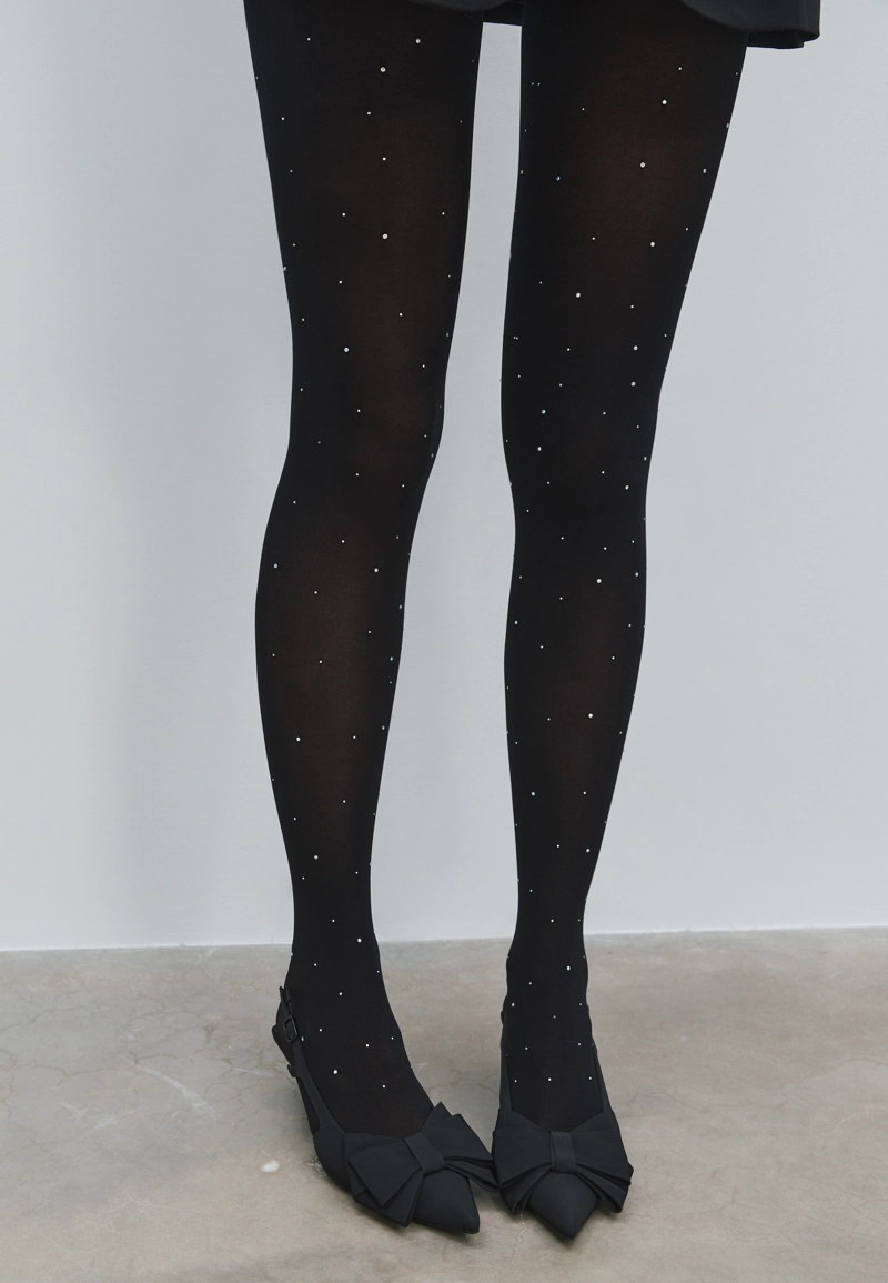 Туфли на среднем тонком каблуке с бантом