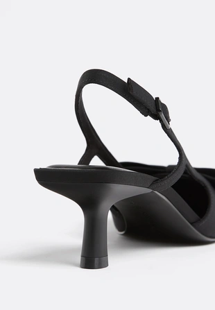 Туфли на среднем тонком каблуке с бантом- Заказать в России