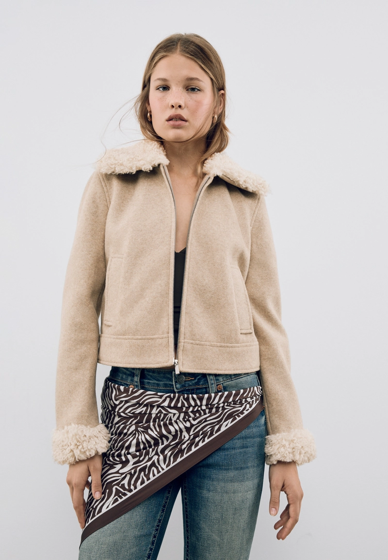 Куртка с отделкой из искусственного меха