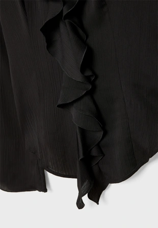 Блузка свободного кроя с воланами- Заказать в России