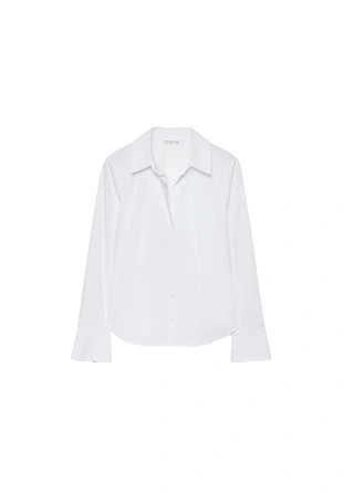 Приталенная базовая рубашка- Заказать в России