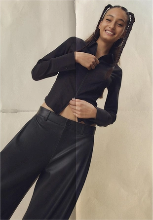 FITTED SHIRT WITH ZIP- Заказать в России