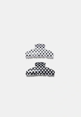 Набор из 2 зажимов в горошек- Заказать в России