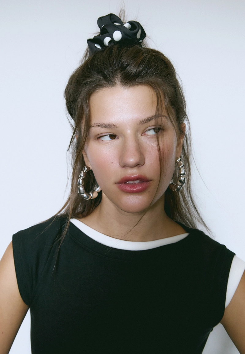 Набор из 3 резинок для волос в горошек