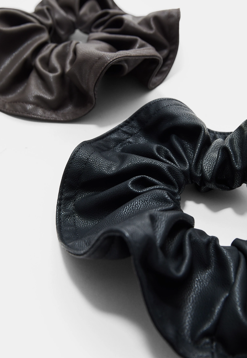 Набор из 2 резинок для волос из искусственной кожи