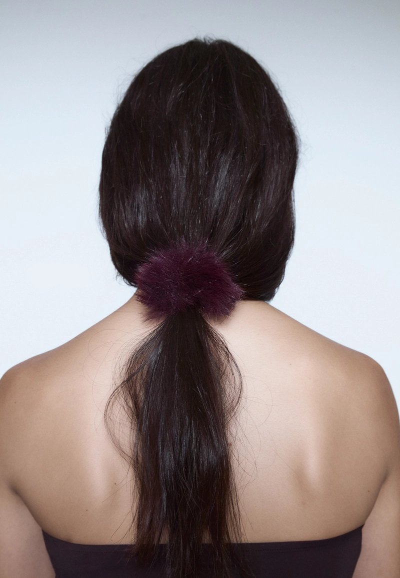 Набор из 2 резинок для волос из искусственного меха