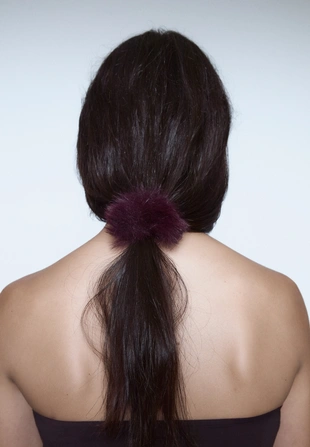 Набор из 2 резинок для волос из искусственного меха- Заказать в России