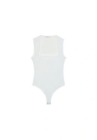 Боди из полиамида с квадратным вырезом- Заказать в России