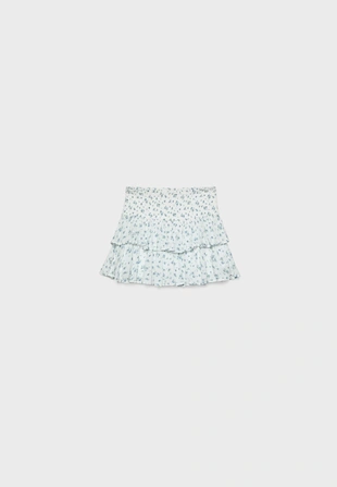 Мини-юбка-брюки с воланами- Заказать в России