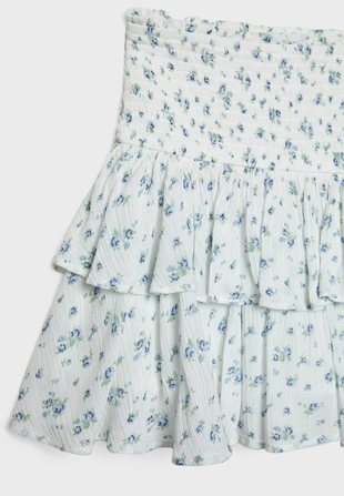 Мини-юбка-брюки с воланами- Заказать в России