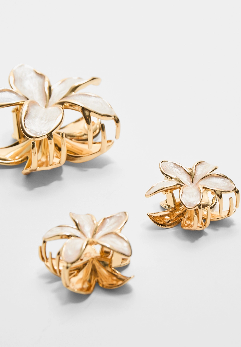 Набор из 3 заколок-цветов