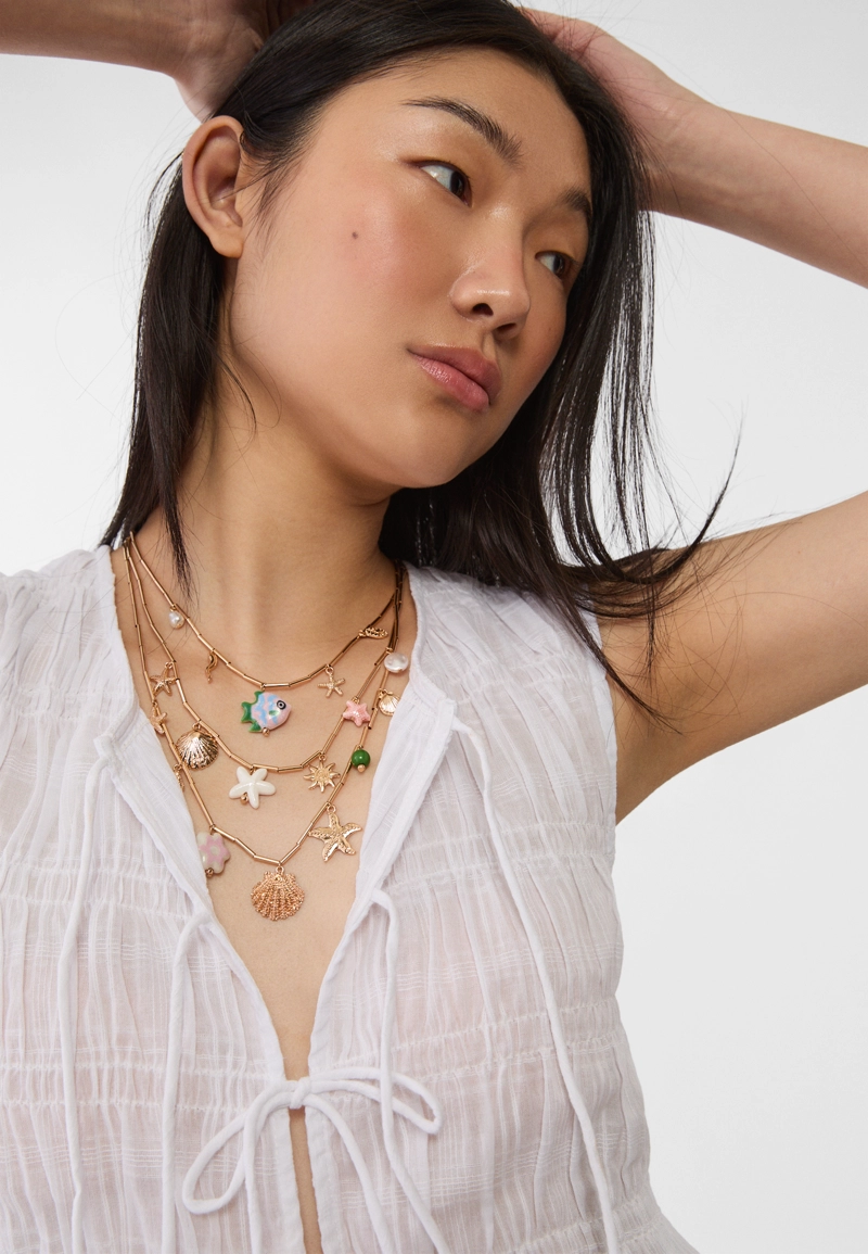 Ожерелье с шармами на морскую тематику