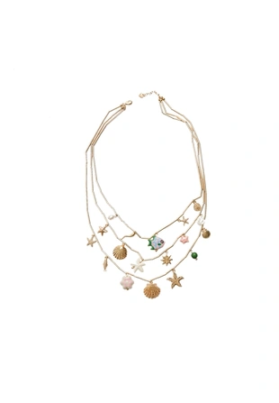 Ожерелье с шармами на морскую тематику- Заказать в России