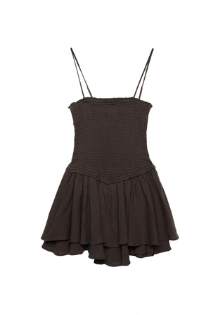 Короткое платье с воланами- Заказать в России