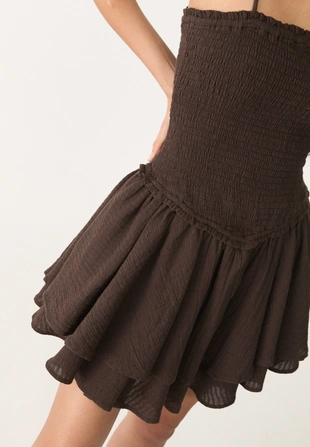 Короткое платье с воланами- Заказать в России