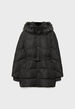 Приталенное стеганое пальто- Заказать в России