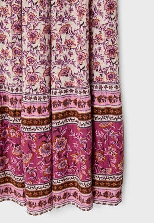 Длинное струящееся платье с принтом- Заказать в России