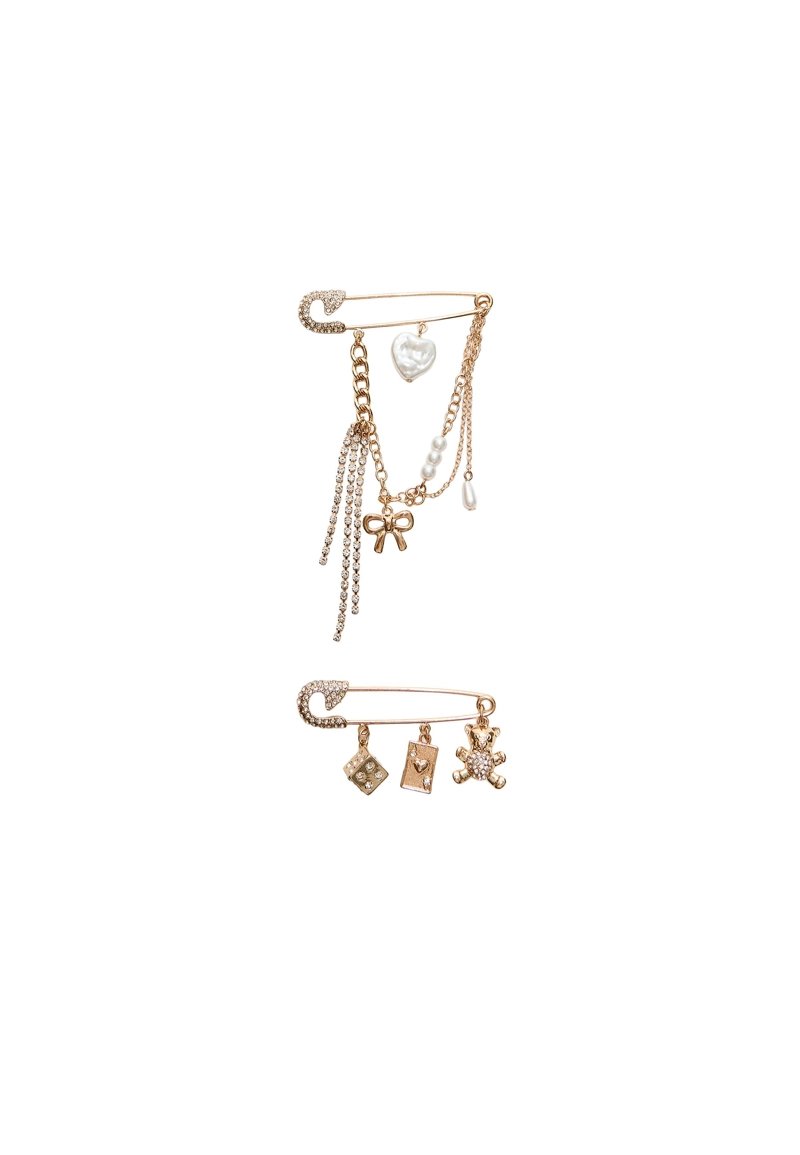 Набор из 2 булавок и шармов