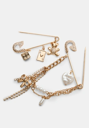 Набор из 2 булавок и шармов- Заказать в России