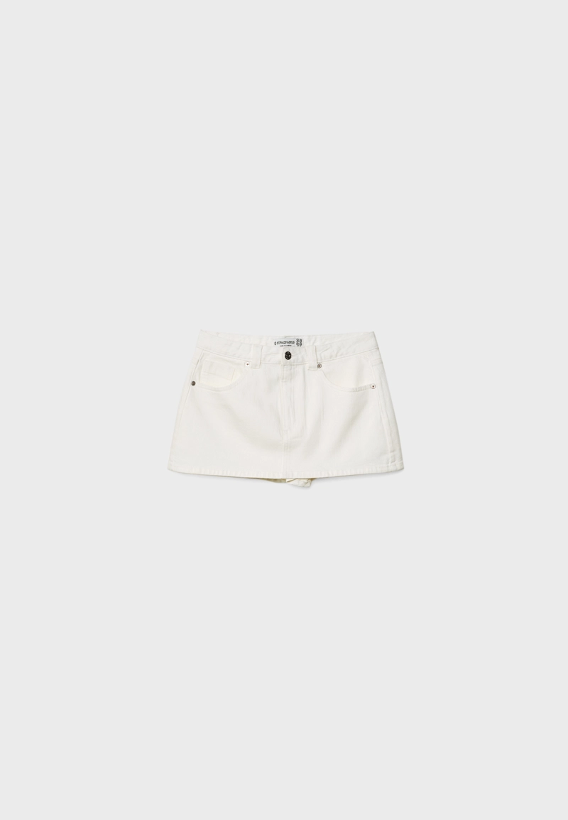 D62 Джинсовая юбка-шорты