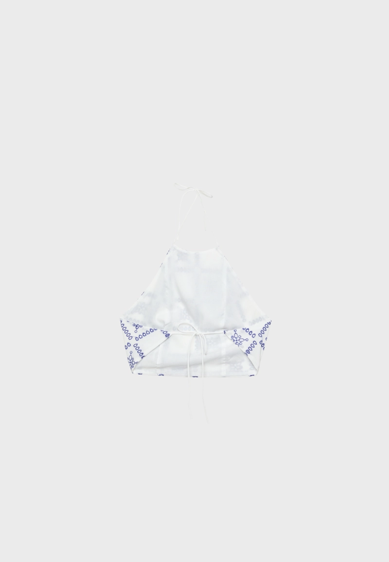 Топ халтер с вышивкой