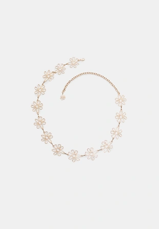 Металлический ремень с цветами- Заказать в России