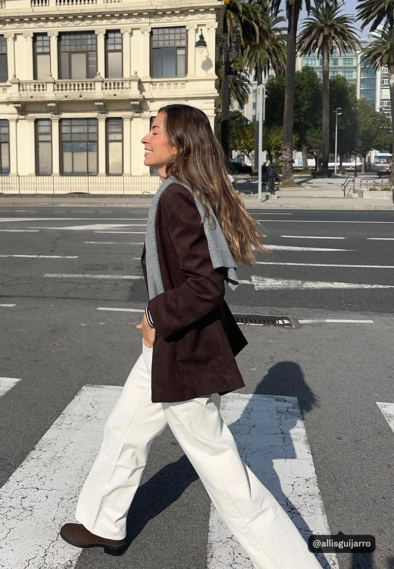 Пиджак из искусственной замши стандартной длины