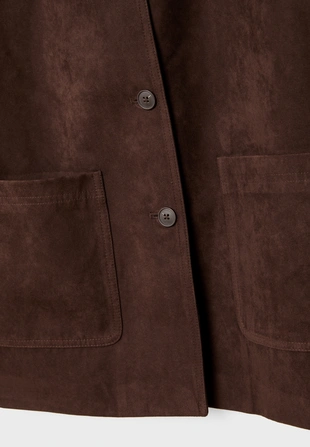 Пиджак из искусственной замши стандартной длины- Заказать в России